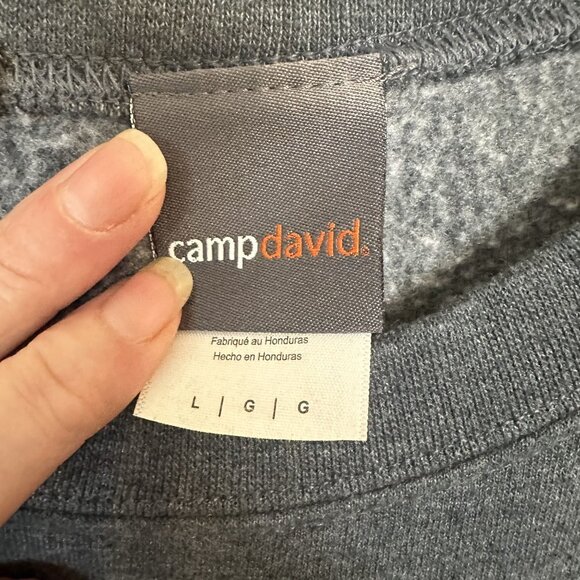 Universal Graphic Crewneck Sweatshirt Large Gray Unisex Camp David - Picture 3 of 6